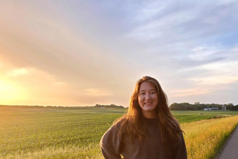 In the "Postcards From Here" series, Jaidyn Probst ’23, who lives in rural Minnesota, is one of three students sharing how life has changed since returning home following the COVID crisis.