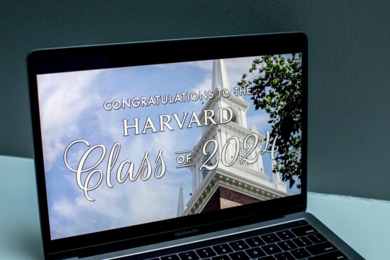 A screenshot of the Class of 2024 Convocation on a computer screen.