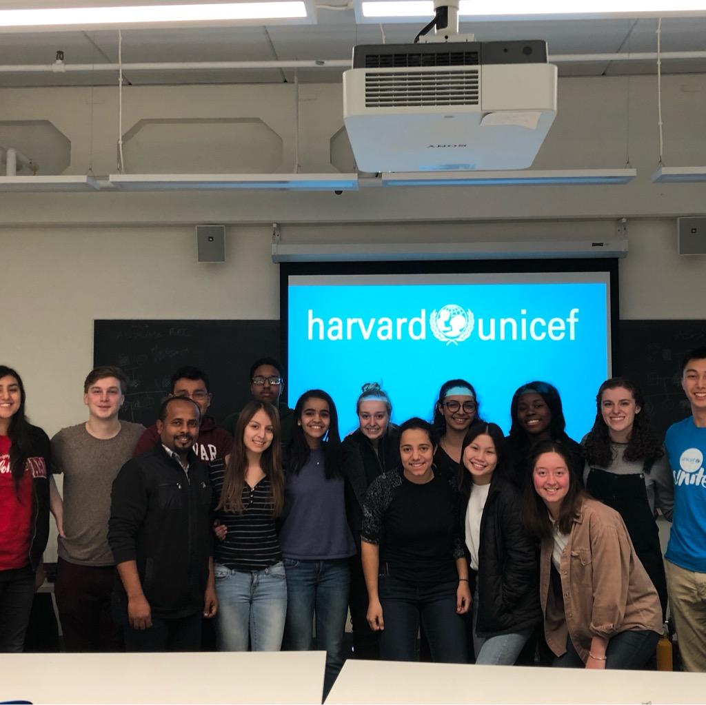 students from the Harvard Undergraduate UNICEF Club