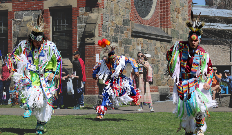 Dancers at last year's annual Harvard Powwow