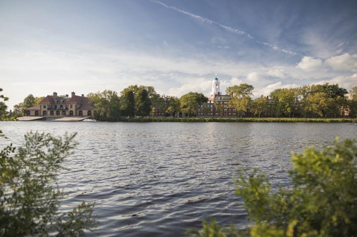 View across the Charles River towards Harvard's campus