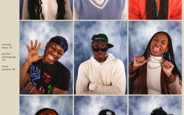 Photos of 9 Harvard students laid out in a grid style 