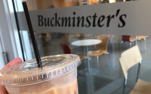 Photo of iced coffee from Harvard's Buckminster's Cafe