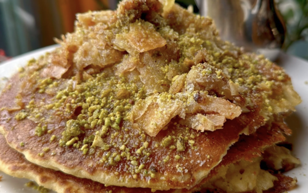 Kanafeh pancakes from Brookline lunch