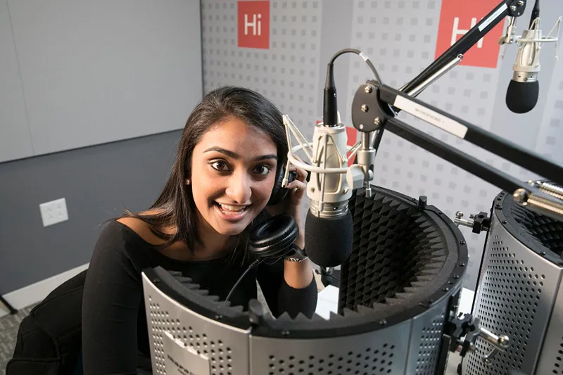 Simi Shah in the studio