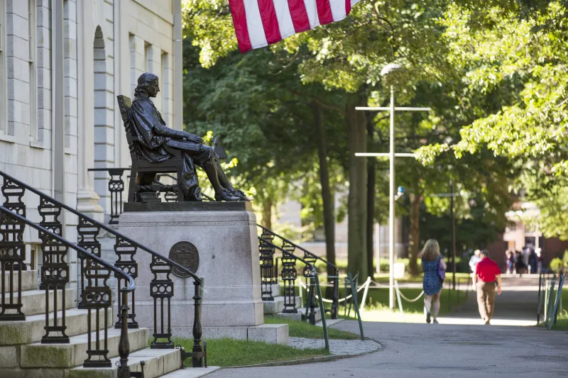 John Harvard Statue in Harvard Yard