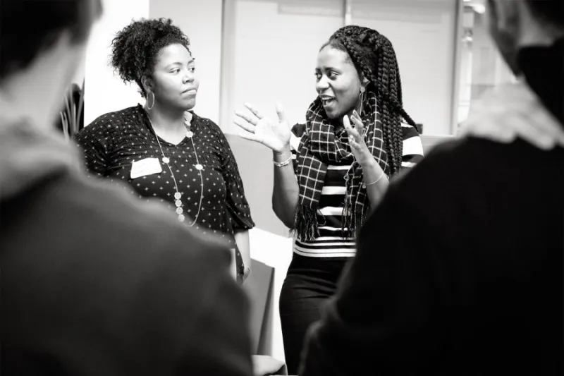The Spring Venture Orientation had team members meet and share their project's mission. Change the Tune: The Studio founder Charli Kemp spoke with April Finlayson.