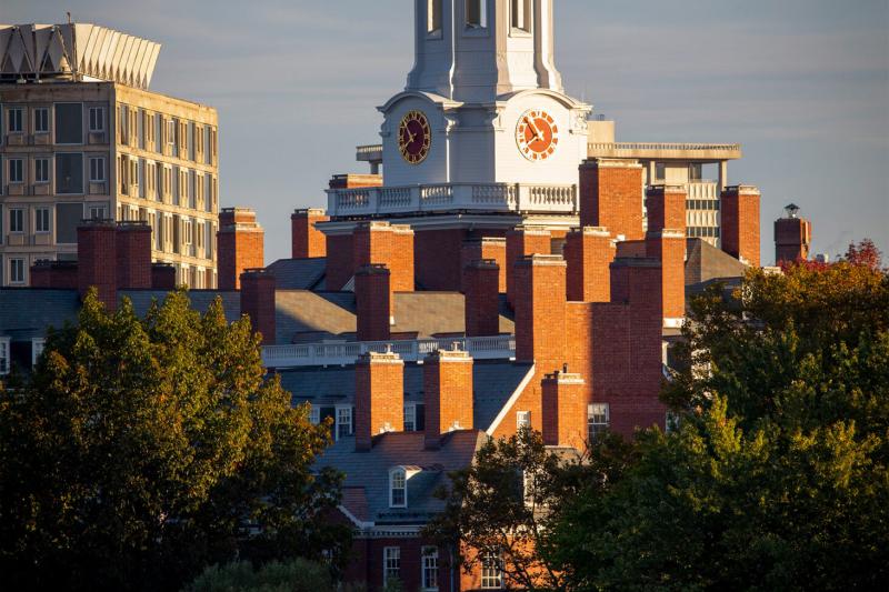 A campus tower from one of the upper-level Houses.