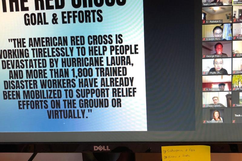 Volunteers worked with the Red Cross team to develop customized outreach materials for their most urgent volunteer areas. Their designs will be presented to the Red Cross outreach department and will be used in their campaigns.