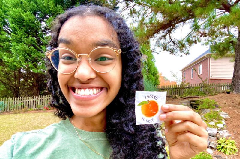 Amen Gashaw ’24 waited six hours to vote in Snellville, Ga.