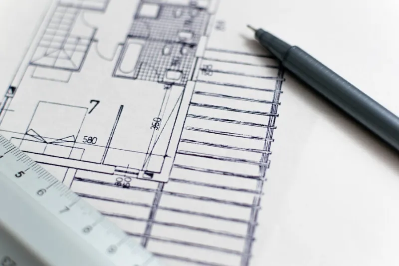 An architectural drawing.