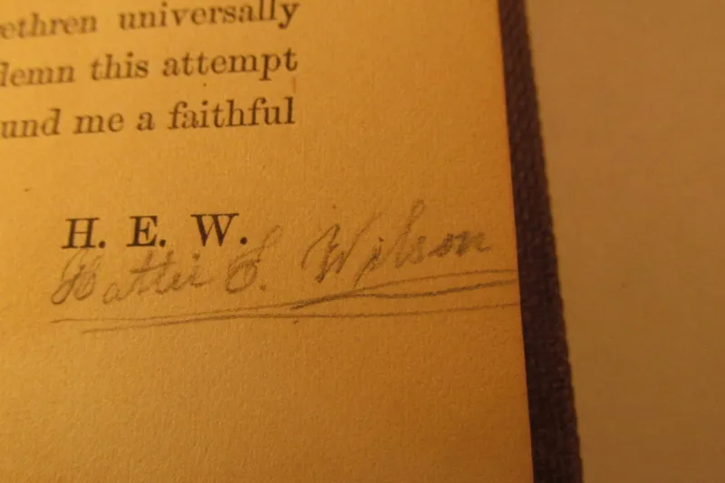 The book’s author is believed to have signed this copy, which was published in 1859.