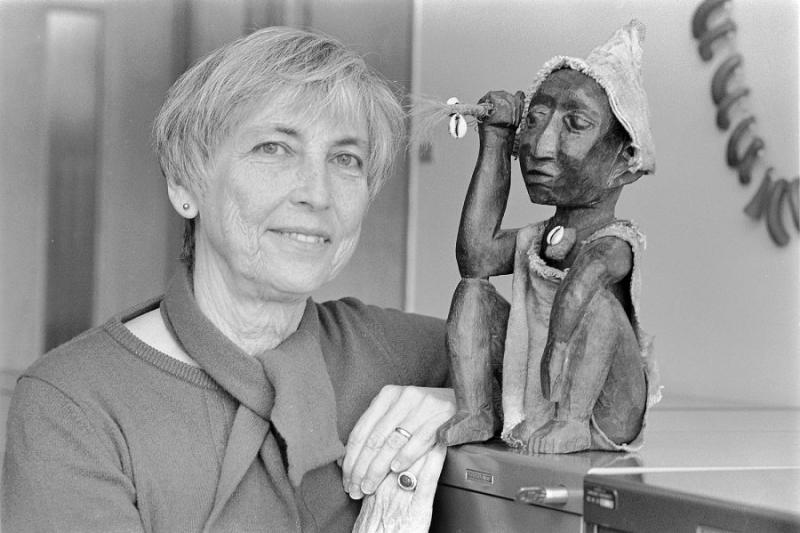 A portrait of Sally Falk Moore.