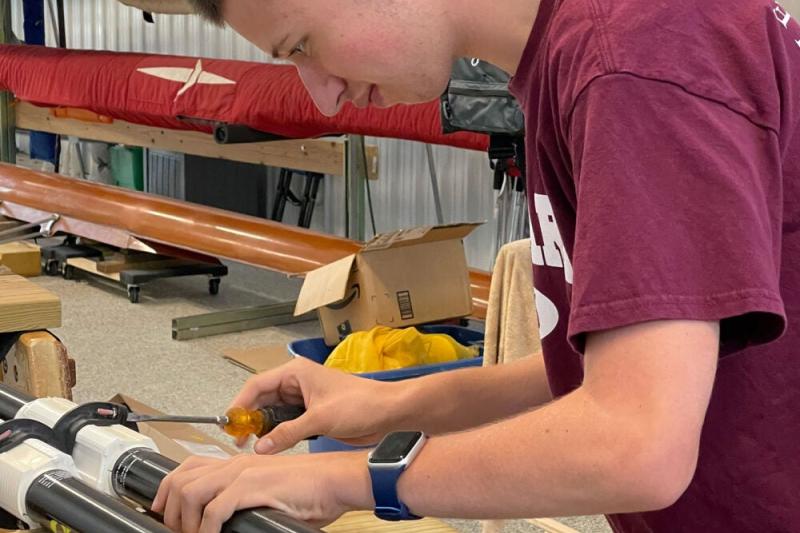 Daniel Villani spent his summer working at Rochester Community Inclusive Rowing along the Genesee River.