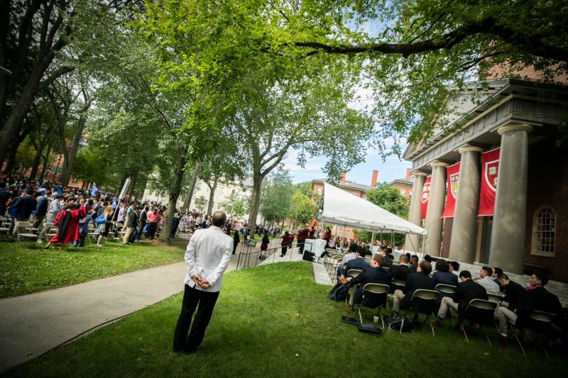 The Classes of 2024 and 2025 were welcomed in Tercentenary Theatre Tuesday. The Class of 2024 set the stage in the morning ceremony.
