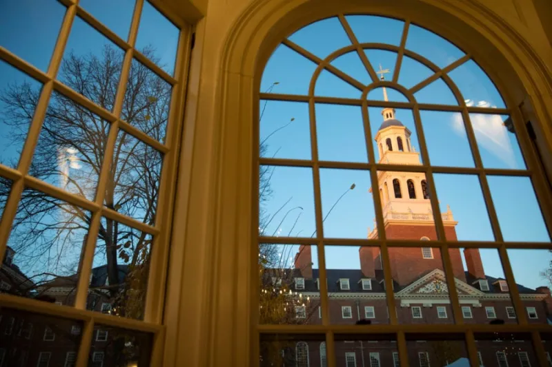 lowell house view through a window