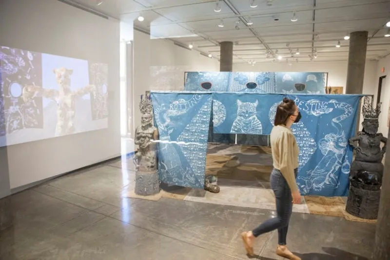 The multimedia exhibit, “Candice Lin: Seeping, Rotting, Resting, Weeping,” on pandemic isolation opens at the Carpenter Center.