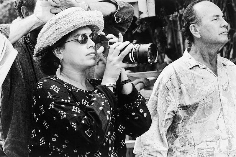 Director Mira Nair works on the set of &quot;The Perez Family.&quot;