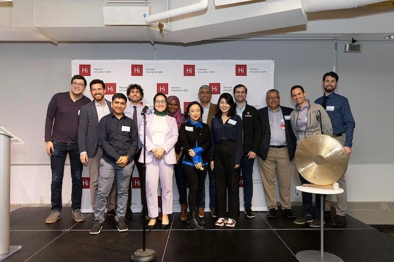 Finalists in the health and life science category at the President's Innovation Challenge event, held at the Harvard Innovation Labs.