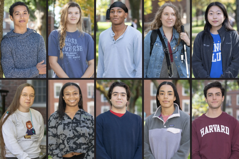 10 student portrait photos in a grid
