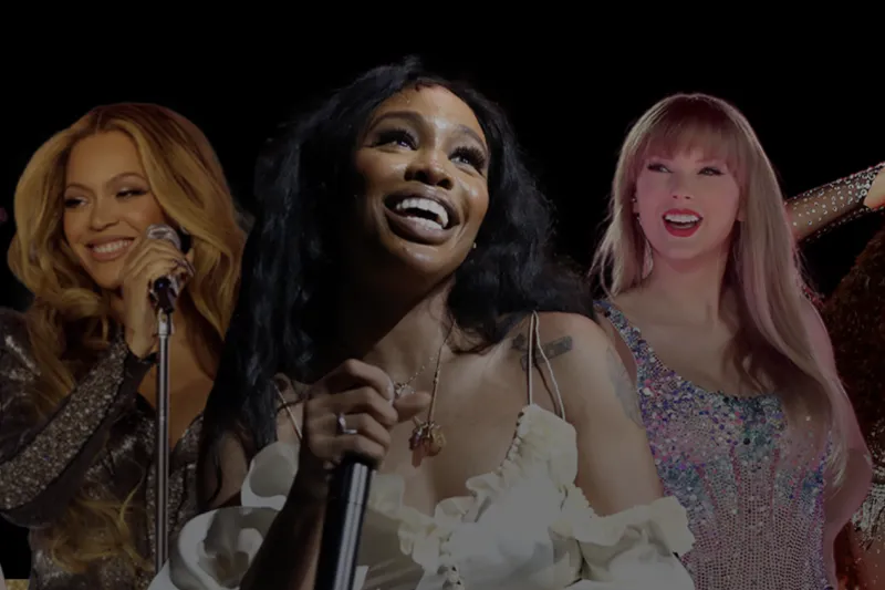 Olivia Rodrigo, Beyoncé, SZA, Taylor Swift, and Meghan Thee Stallion.