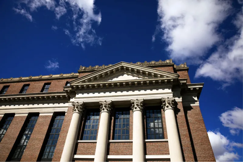 Harvard University. Side of Widener