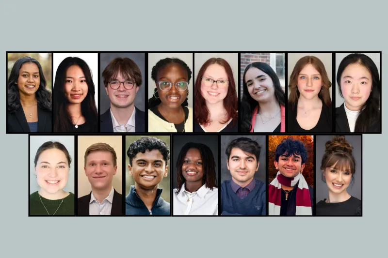 A collage of the student scholars' headshots.