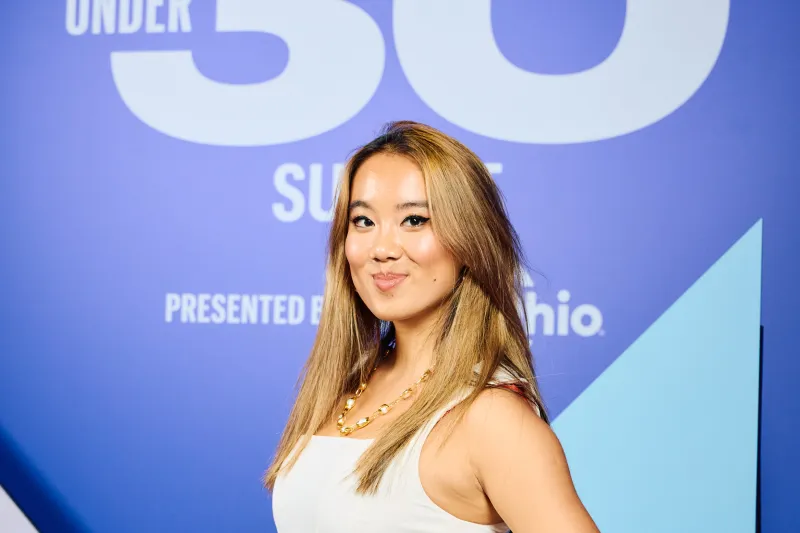 Olivia Zhang '27 at the Forbes 30 Under 30 event.