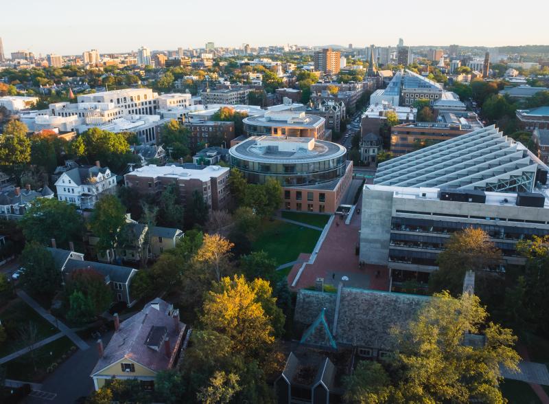 Birds eye view of campus