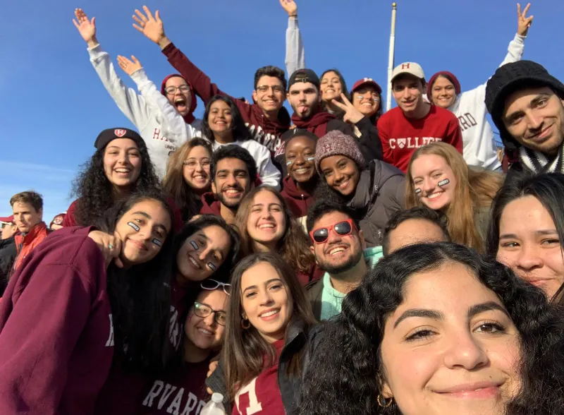 My friends and I at the Harvard-Yale football game.