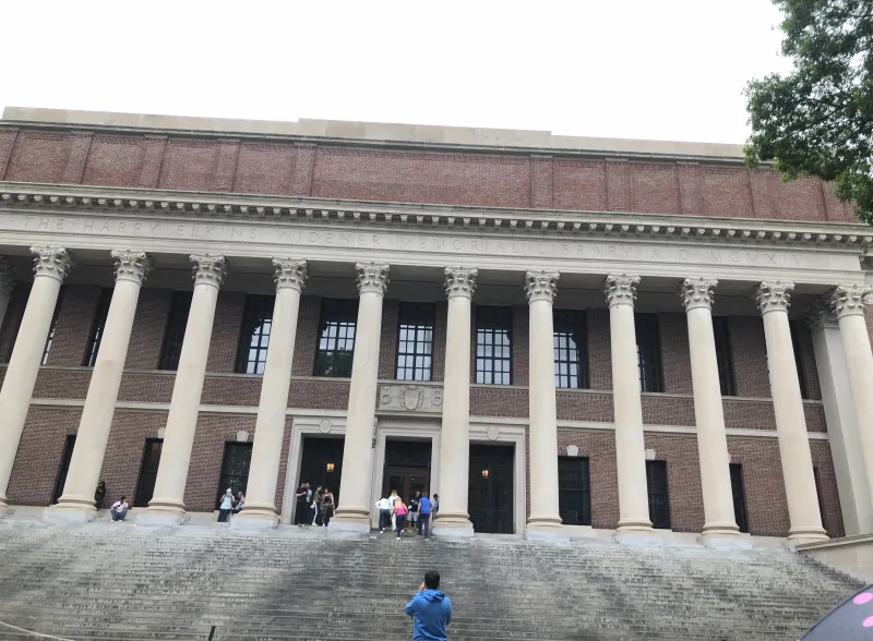 a picture of widener library