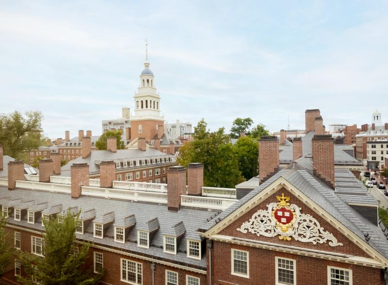 Aerial view of of Harvard's campus
