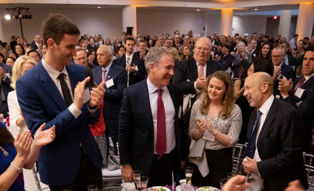 Ken Griffin is applauded at the annual Celebration of Scholarships dinner