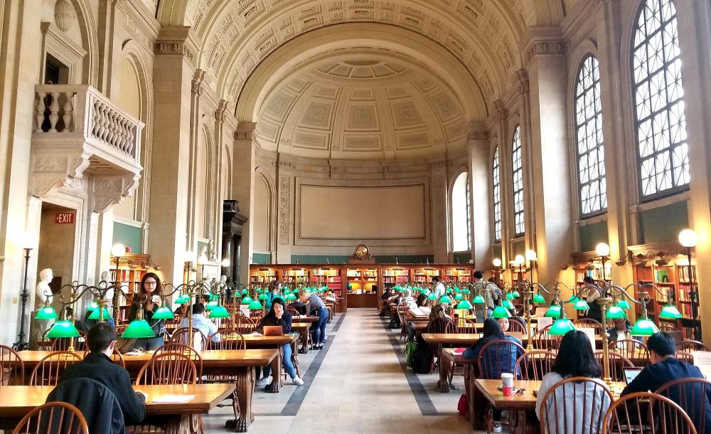 Interior of the Boston Public Library