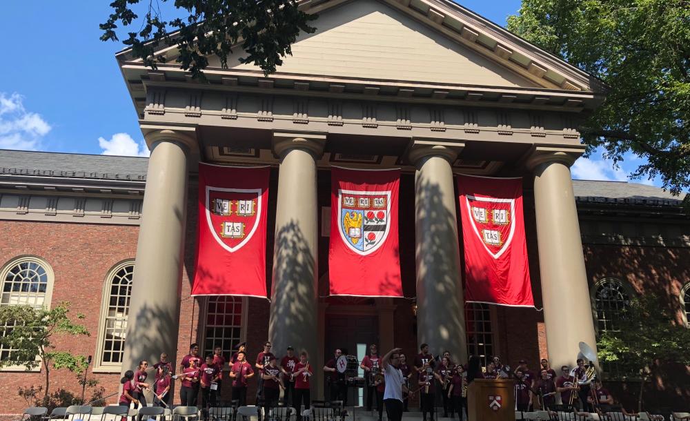 Banners on Memorial Hall
