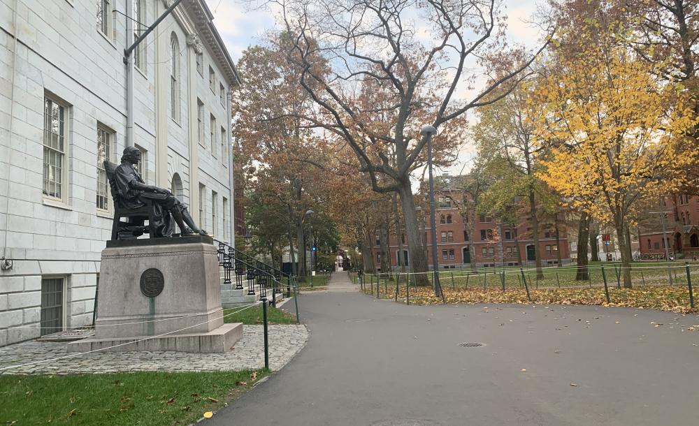 The John Harvard statue