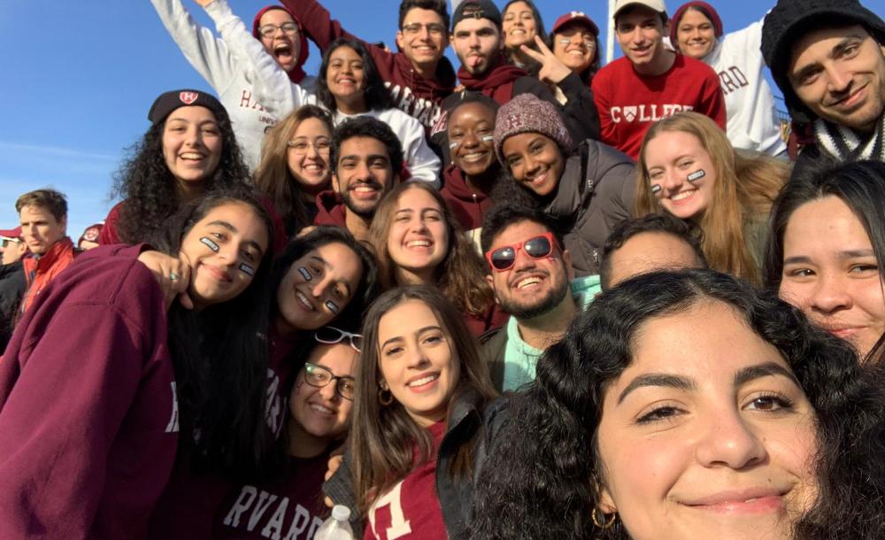 My friends and I at the Harvard-Yale football game.