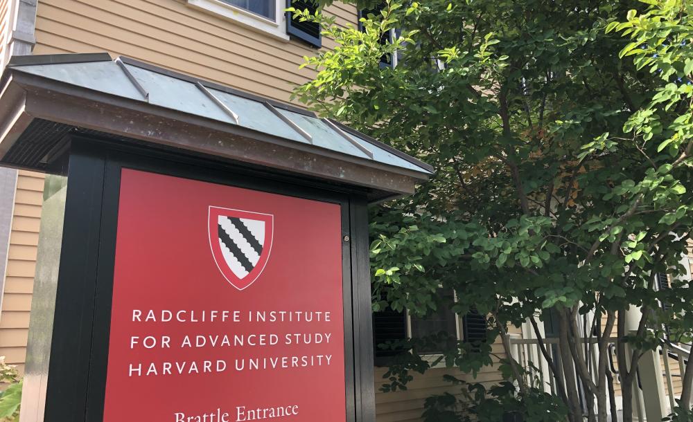 Sign for the Radcliffe Institute for Advanced Study at Harvard