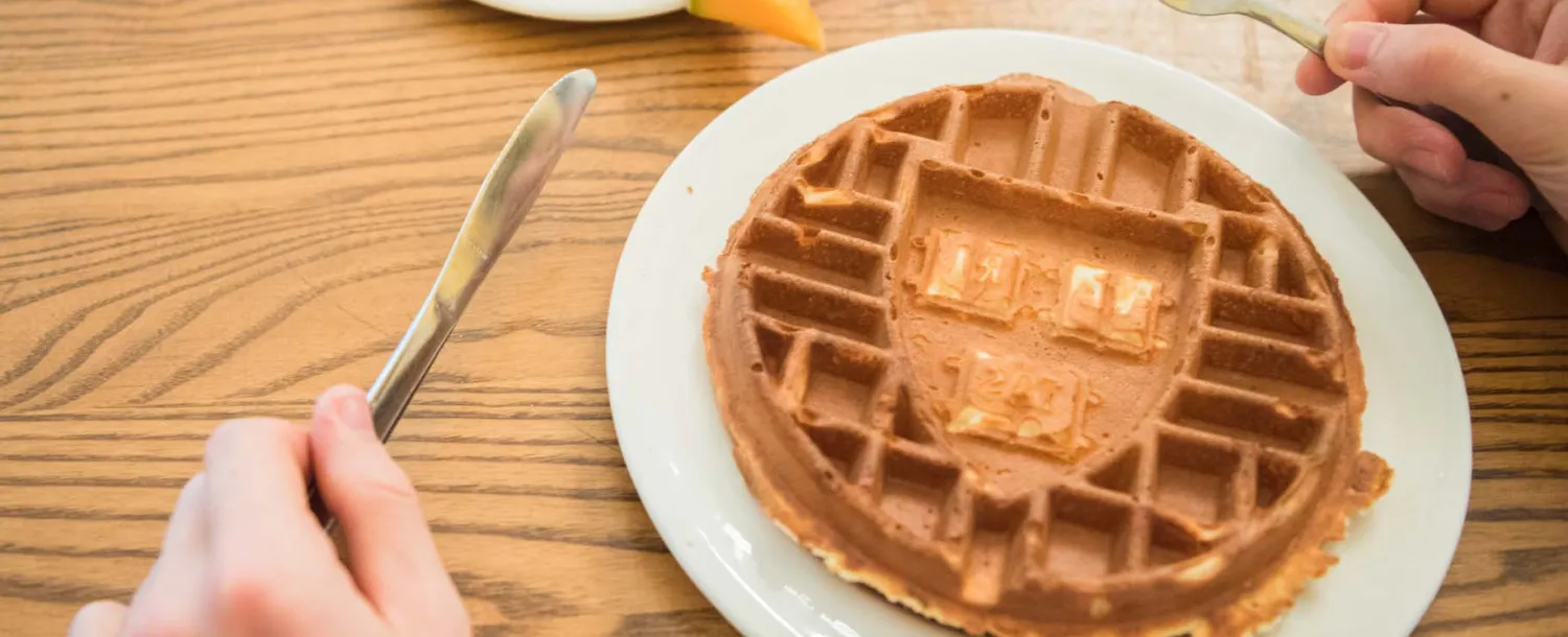 Waffle with Harvard Shield