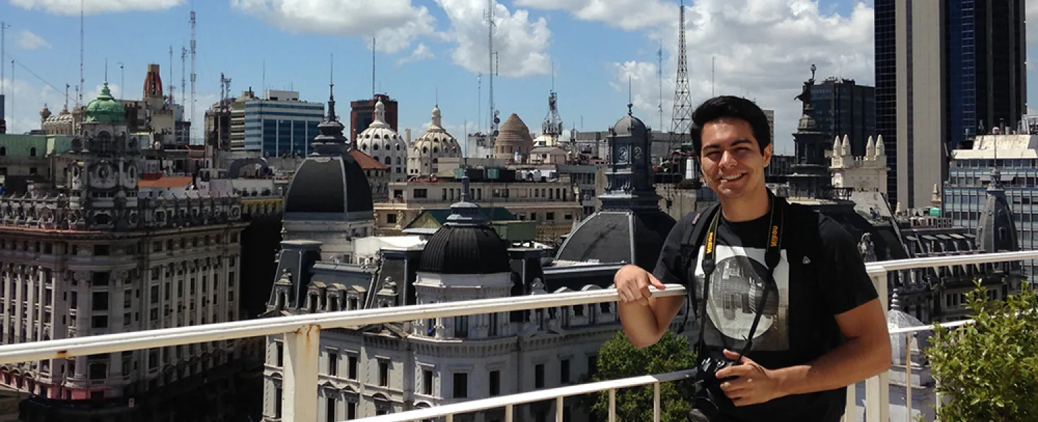 student in Argentina while studying abroad