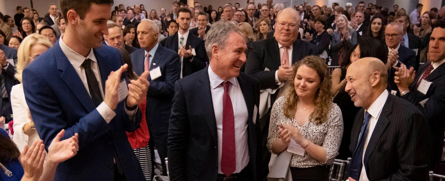 Ken Griffin is applauded at the annual Celebration of Scholarships dinner