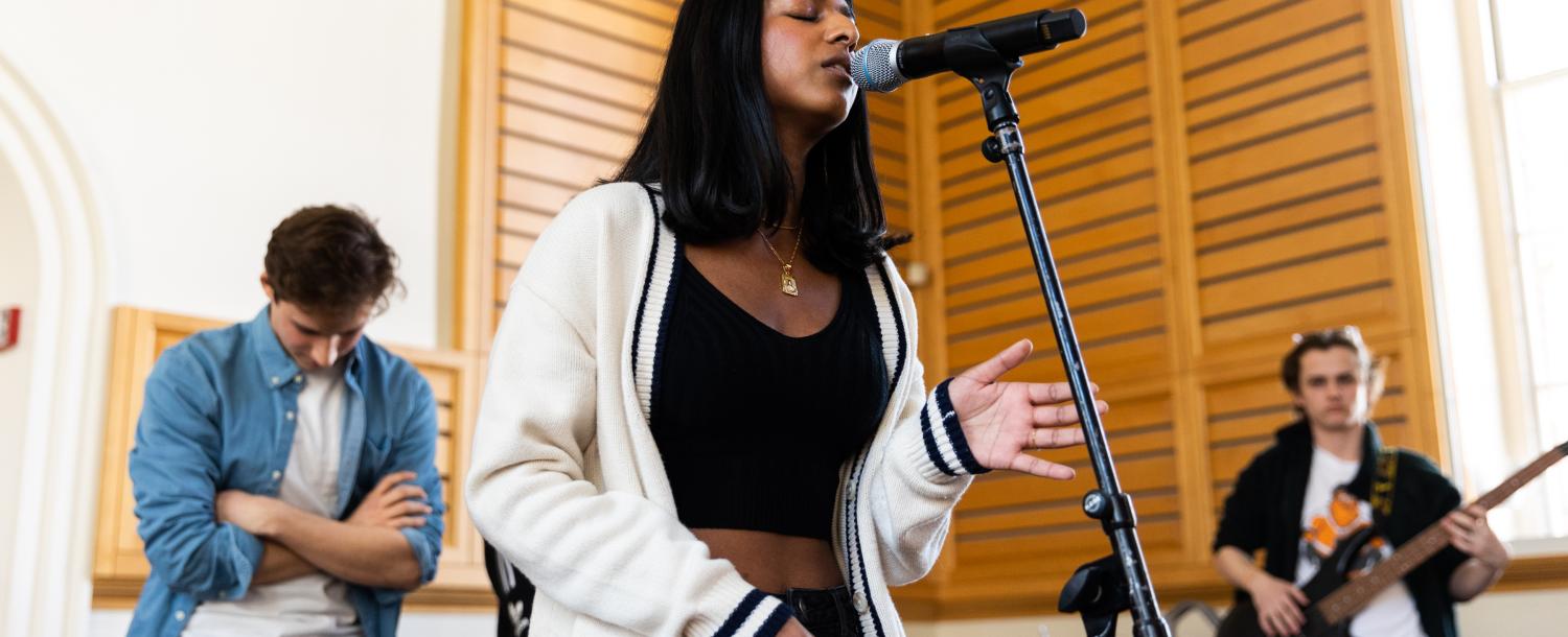 Singer performing at Arts First Festival