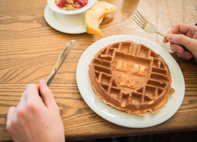 Waffle with Harvard Shield