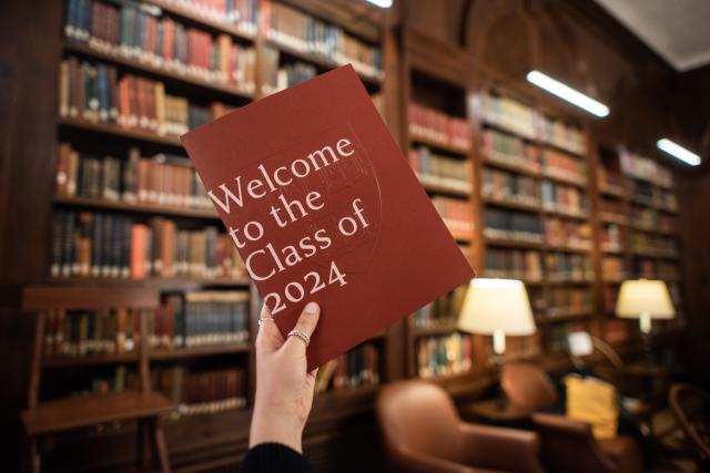 An admitted students pamphlet for the class of 2024