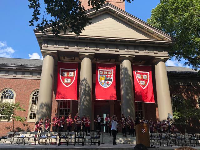 Banners on Memorial Hall