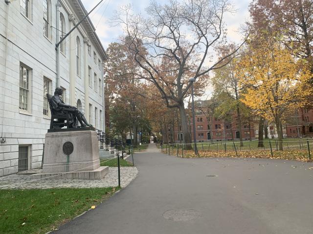 The John Harvard statue