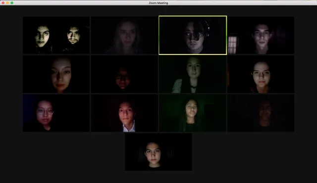A full cast photo of our virtual Macbeth production