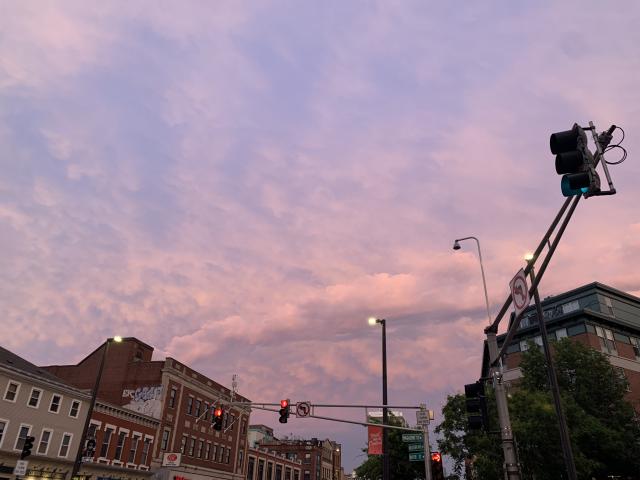 this is a picture of the early evening sky in Central. 