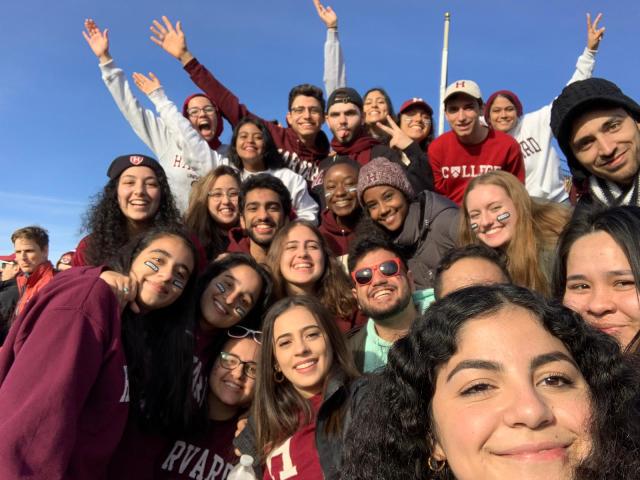 My friends and I at the Harvard-Yale football game.