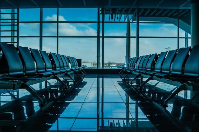 An empty airport.